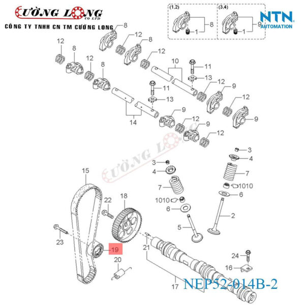 Bi Tăng Cam KIA Pride - NTN NEP52-014B-2 - Ảnh 3
