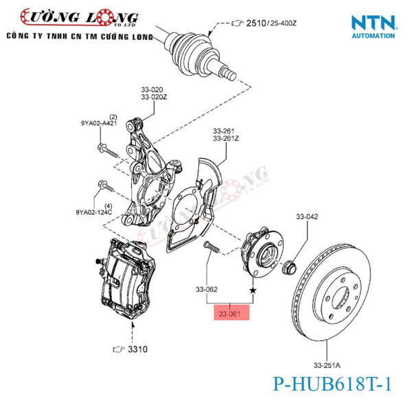 Bạc đạn bánh trước Mazda CX3 - NTN P-HUB618T-1 - Ảnh 4