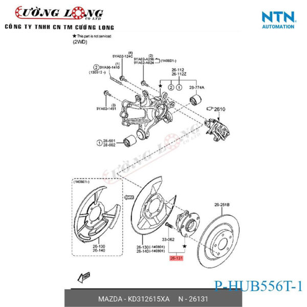 Bạc đạn bánh sau Mazda CX5 - NTN P-HUB556T-1 - Ảnh 4