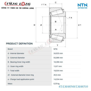 Vòng Bi NTN 4T-LM48548/LM48510