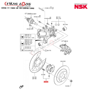 Bạc đạn bánh sau Mazda CX5 - NSK ZA-58BWKH26A-Y-5CP01