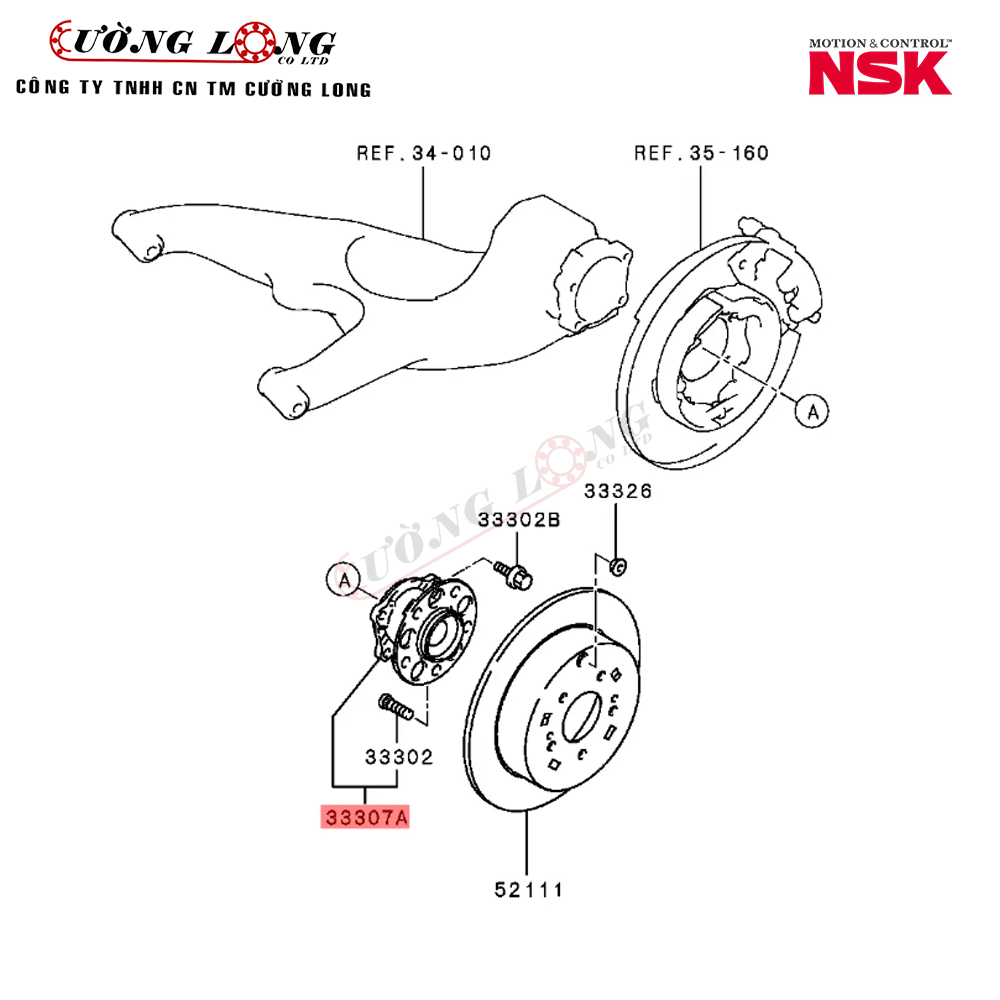 BẠC ĐẠN MOAY-Ơ NSK 49BWKH23MY5CP01 – BÁNH SAU MITSUBISHI GRANDIS